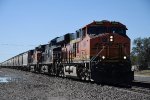 Grain train rolls east